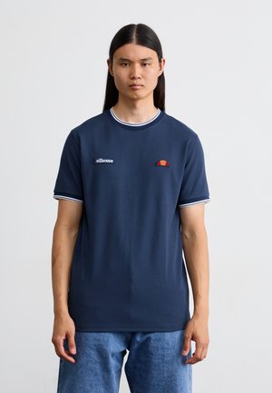 BELVIDER TEE - Print T-shirt - navy