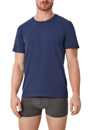 2ER PACK BASIC RUNDHALS - Basic T-shirt - marine