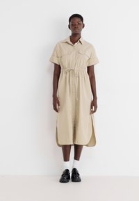 GAP CUTOUT MIDI SHIRTDRESS - Marškininė suknelė - khaki