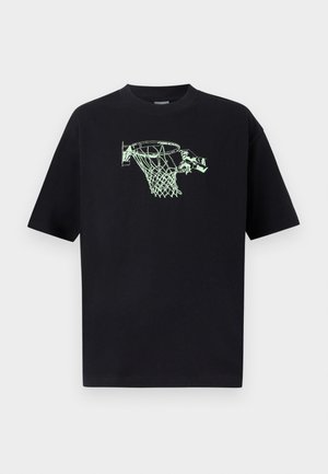 HOOPS TRADITION GRAPHIC UNISEX - Apdrukāts T-krekls - black