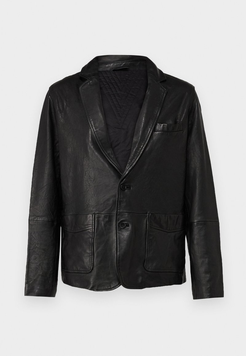 AllSaints Leren jas zwart