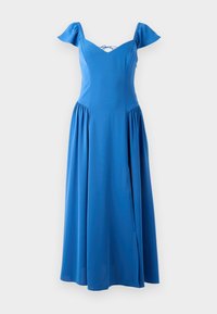 FLUTTER DIPPED WAIST MIDI  - Vestido informal - blue