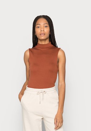 MOD MOCKNECK - T-shirt basic - saddle