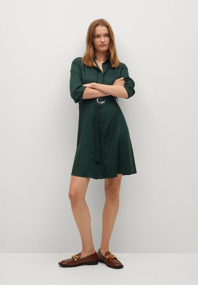 CROS - Robe chemise - vert foncé