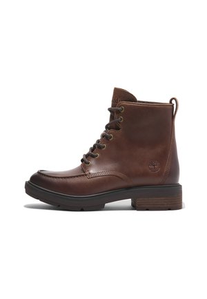 Platform ankle boots - dark brown full grain