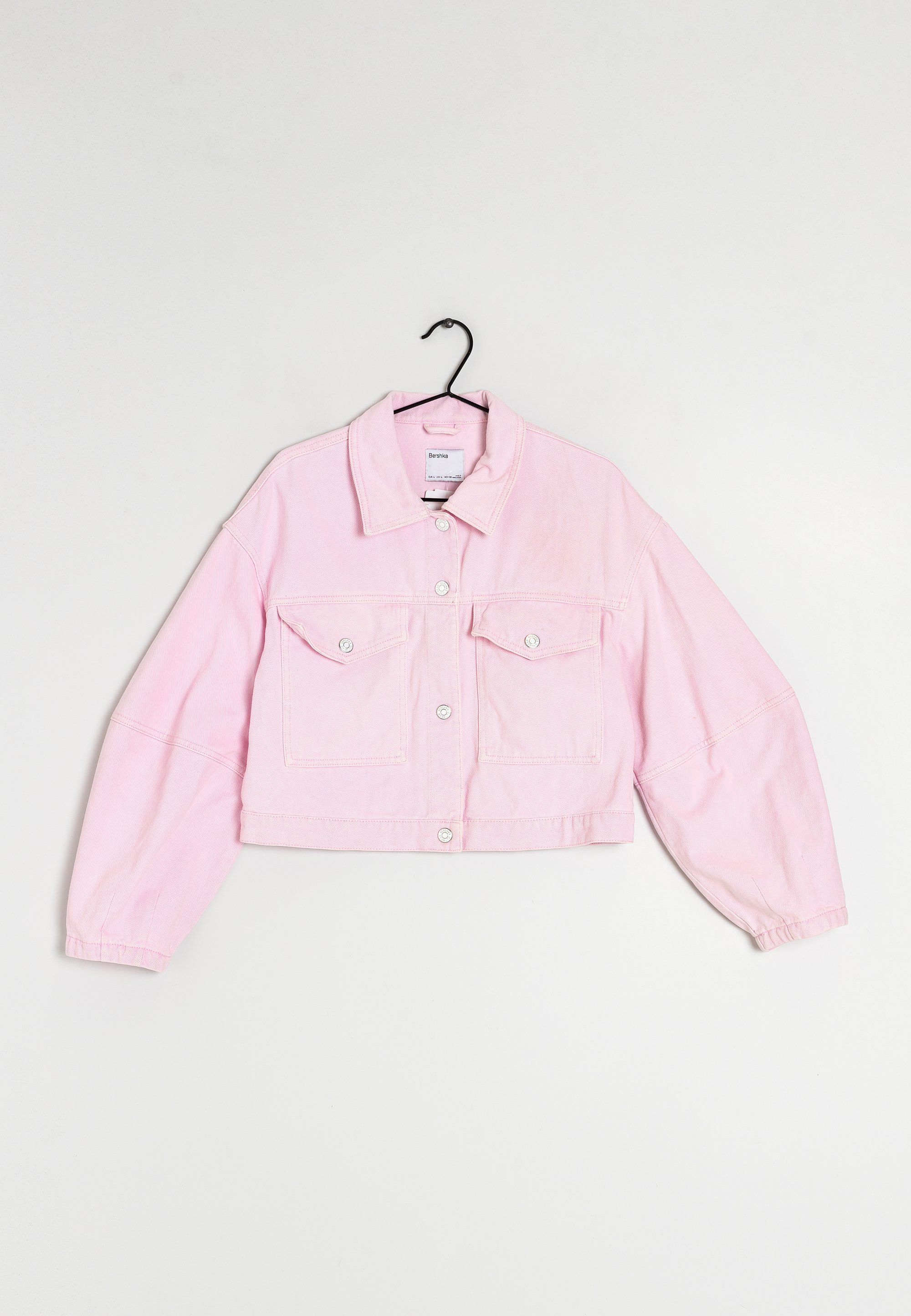 Bershka Chaqueta vaquera pink/rosa (Segunda mano)