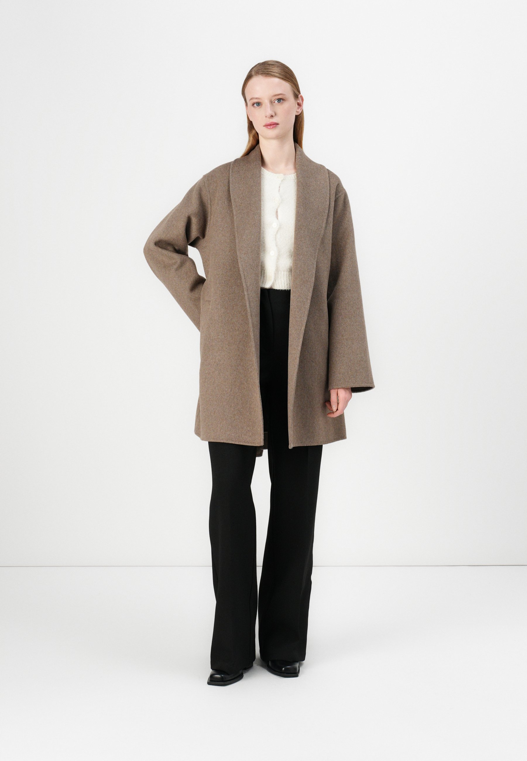 Selected Wool Blend - Classic coat - fungi/brown - Zalando.co.uk