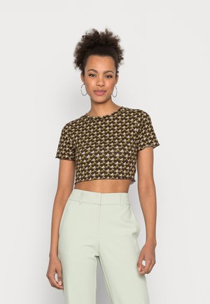 TEE - Print T-shirt - khaki houndstooth