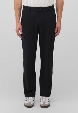 REGULAR - Cargo trousers - jet black