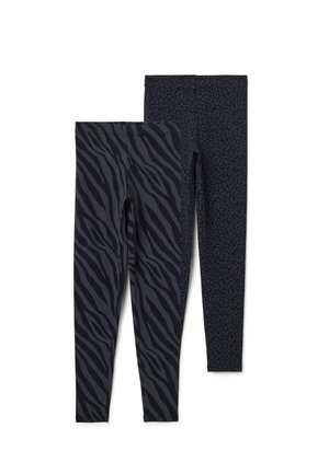 PACK OF TWO PRINTED - Legging - black