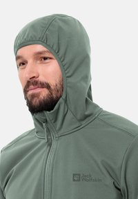 Jack Wolfskin BORNBERG HOODY - Softshelljacke - hedge green