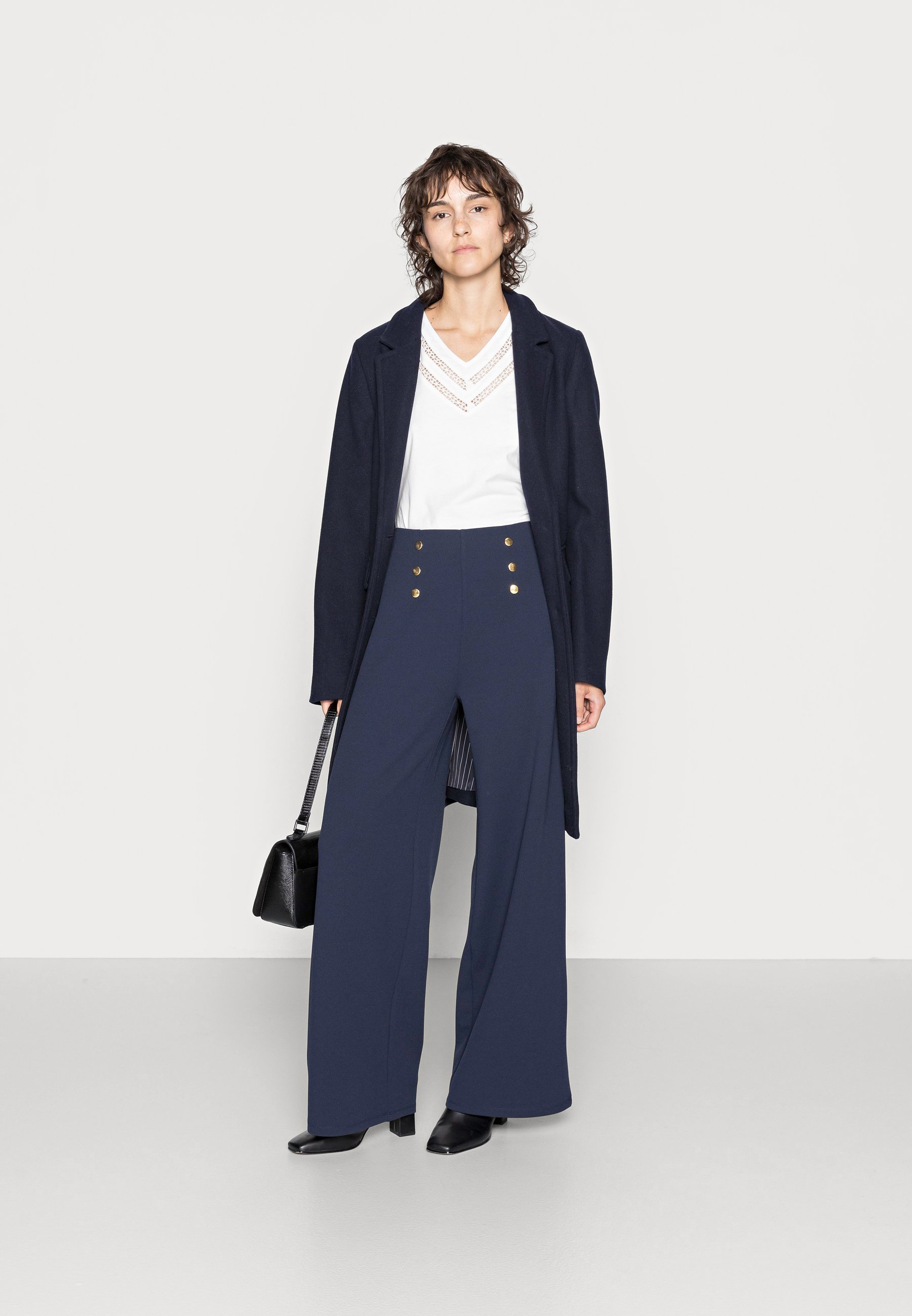 Anna Field BUTTON WAIST WIDE LEG PANTS 