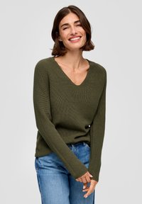 s.Oliver - RAGLAN ÄRMELN - Pullover - olivgrün Image miniature 1