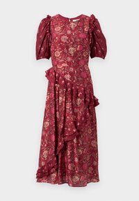 FAMKE PRINT PUFF DRESS - Vardagsklänning - magenta