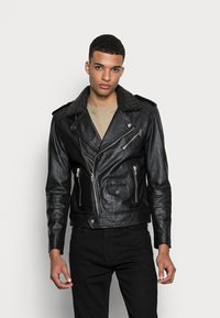 Deadwood RIVER - Casaco de couro - black