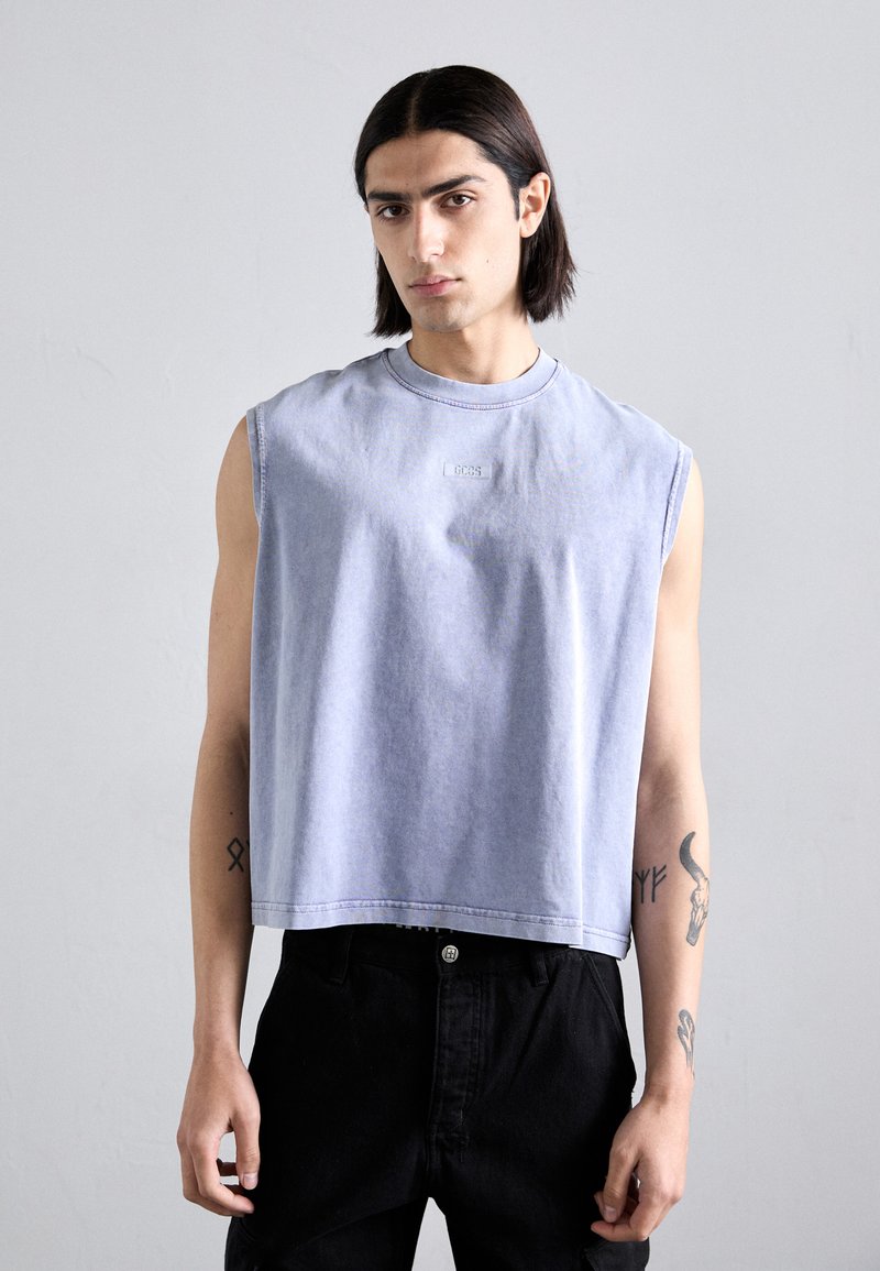 GCDS - STONE WASHED BOXY  - Top - dark purple, Vergrößern