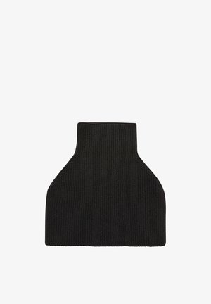 Collo a coste nere, design con collo alto, tessuto testurizzato e forma aderente, adatto per essere sovrapposto a vari stili di abbigliamento.