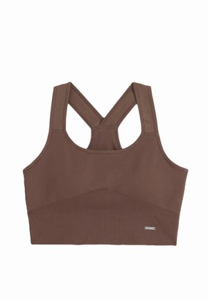 aim’n®, HIGH SUPPORT RIBBED BRA - Sport-bh met high support - macchiato