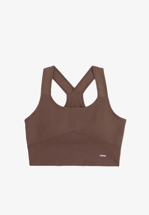 aim’n®, HIGH SUPPORT RIBBED BRA - Sport-bh met high support - macchiato