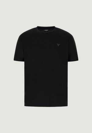 Guess, SMALL PATCH - Tricou basic - black