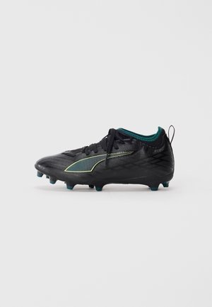 ULTRA 6 MATCH UNISEX - Botines de fútbol para terreno firme - black/fizzy light/green terrain