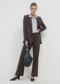 Calliope JOGGER FANTASIA GESSATA - Pantalon de survêtement - var cioccolato scuro