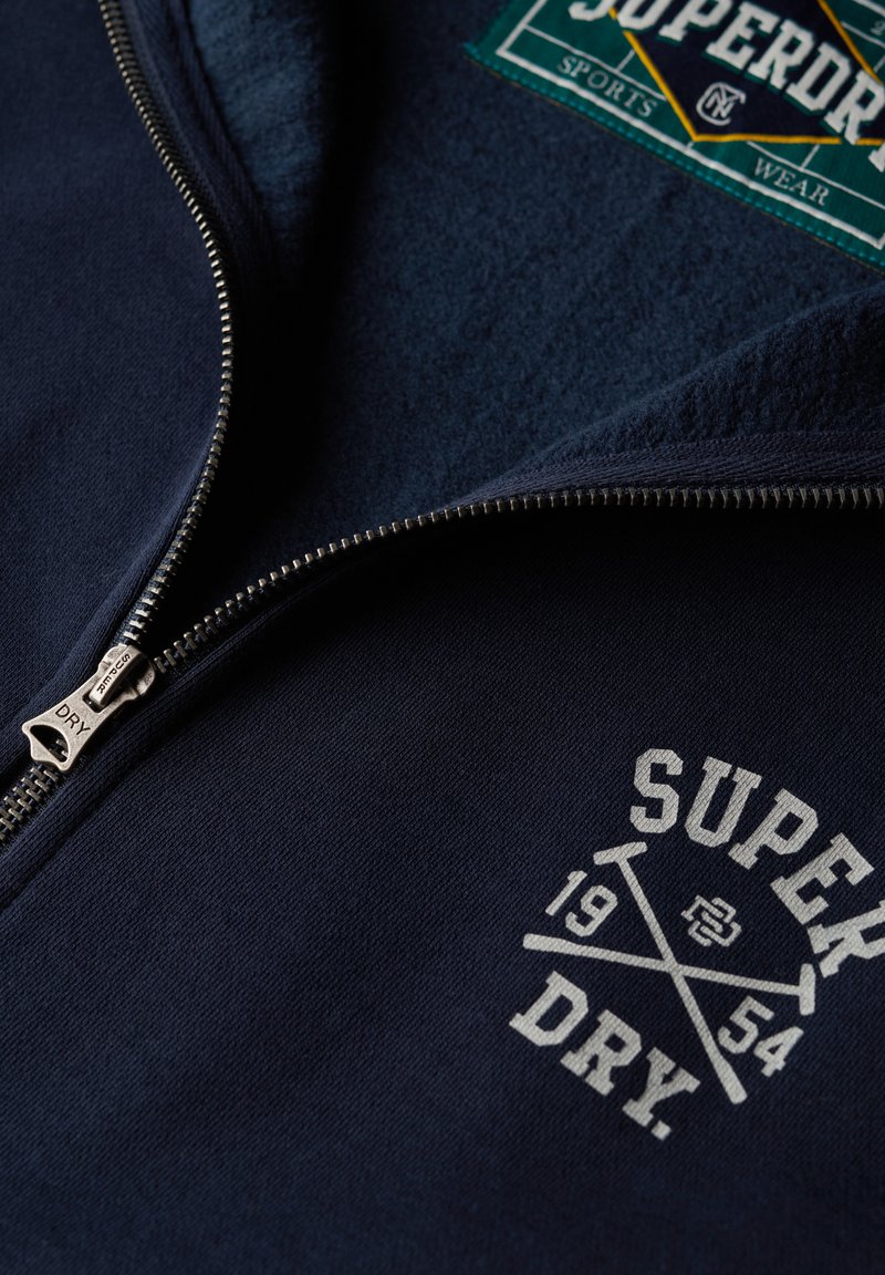 Sweat Superdry Technique Homme Demi-Zip Bleu XL - 93% Polyester - Occasion