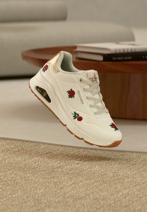 Skechers UNO - Sneakers low - white/rose/chamagne