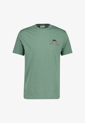 GANT, REG ARCHIVE SHIELD EMB SS T-SHIRT - T-Shirt print - blau crisp blue