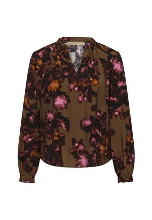 Culture, CUVIOLETTA GREECE BLOUSE - Blouse - brown pink flower