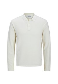 JJEGEORGE LS SN - Bluză polo - cloud dancer