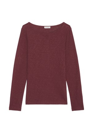 Marc O'Polo LONG SLEEVE BOAT NECK - Langarmshirt - deep ruby