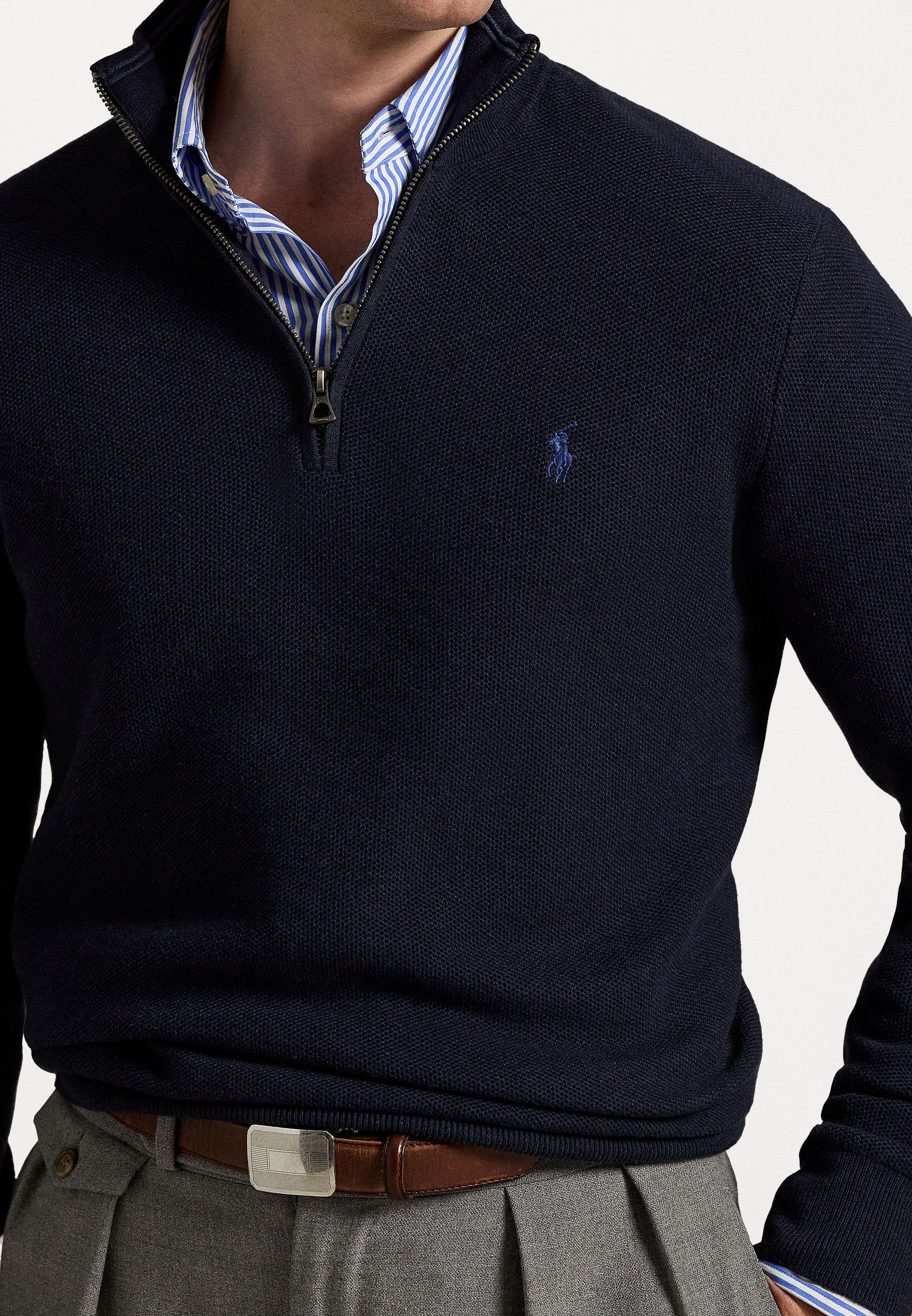 トップス Ralph Lauren Polo Ralph Lauren COTTON QUARTER-ZIP MOCKNECK SWEATER - Jersey de