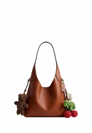 COACH, BROOKLYN SHOULDER BAG 28 WITH CHARMS - Borsa a mano - b amber brown