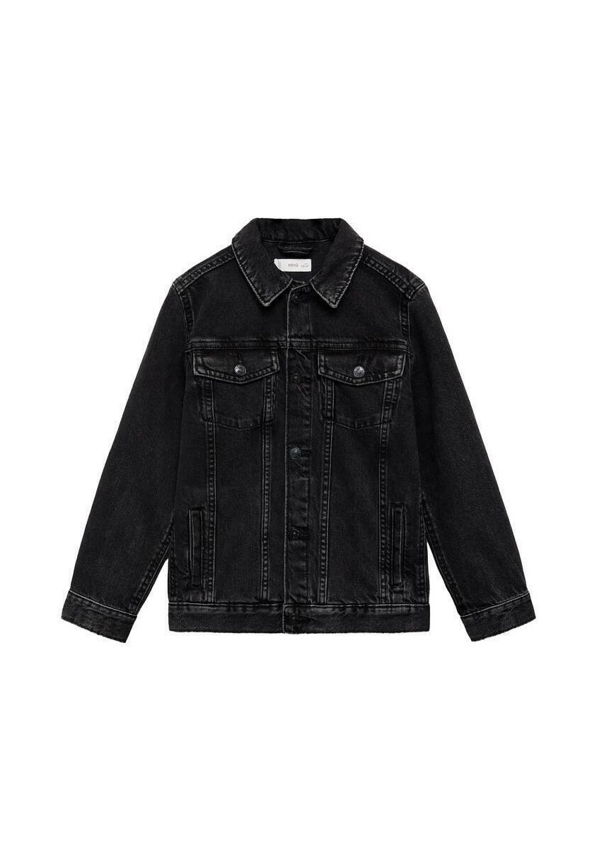 Veste Jean Noir Avec Couture Blanche Mango Kids JOHN Veste En Jean