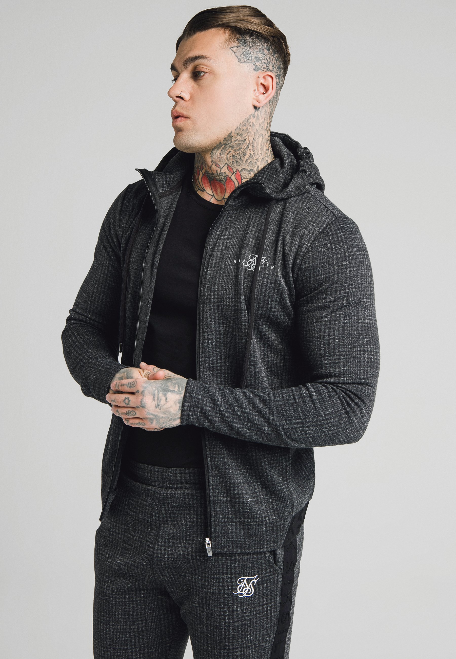 Men TONAL CHECK AGILITY ZIP THROUGH HOODIE - Summer jacket Men TONAL CHECK AGILITY ZIP THROUGH HOODIE - Summer jacket