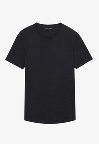 BASIC SLUB CURVED HEM - Lihtne T-särk - true black