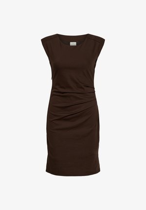 Kaffe, KAINDIA ROUND-NECK - Robe fourreau - coffee bean