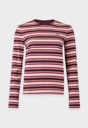 Lacoste, T-shirt à manches longues - oxalis/sisal rubine red