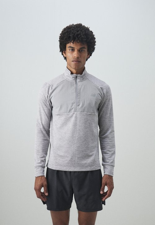 New Balance ATHLETICS GRID 1/2 ZIP - Long-sleeved top - athletic grey — foto 3