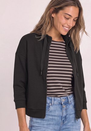 Street One Knee-Length Corduroy Skirt with Button Placket - Sweatjacke - black coffee