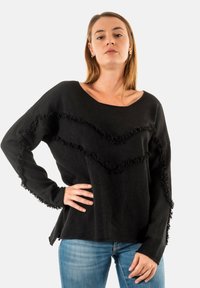 PLEASE M4977 - Camiseta de manga larga - noir