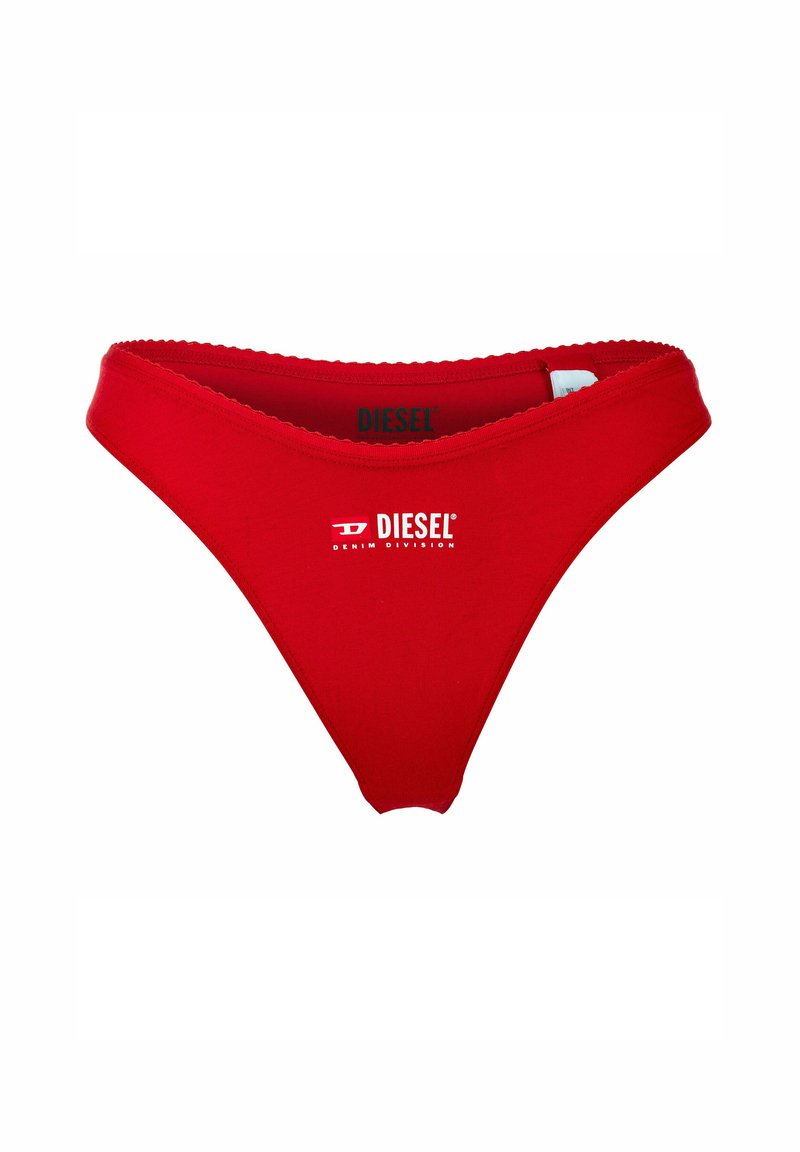 Tanga para mujer Red Diesel Denim Division con logo blanco centrado en la cintura delantera.