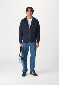 Timberland BRUSHED BACK FULL - Felpa con zip - dark sapphire/dark denim