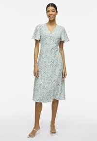 VILA VILOVIE WRAP DRESS - Vestido informal - kentucky blue