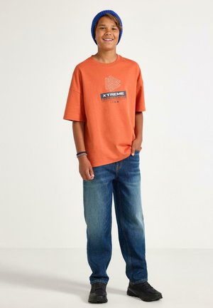 Lindex, LINDEX OVERSIZED T-SHIRT LINDEX - T-shirts print - dusty orange