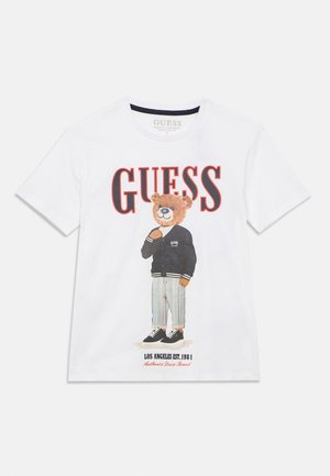 Guess, JUNIOR SS T-SHIRT UNISEX - T-shirt con stampa - pure white