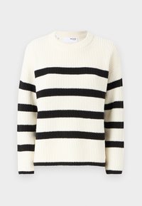 SLFBLOOMIE O NECK  - Pulóver - snow white/black