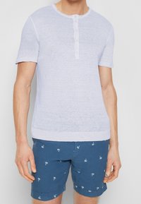 120% Lino Jednoduché tričko - blue