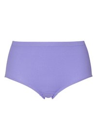 Hoog-gemaakt lavendel ondergoed van ribbelmateriaal met een gladde tailleband en een minimalistisch ontwerp.